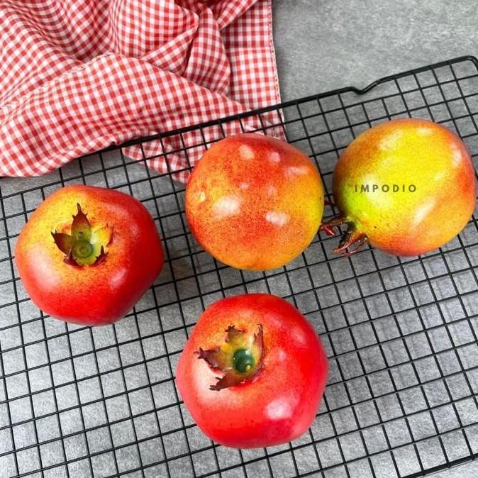 Delima Buah Artificial Palsu Imitasi IMPODIO - Fake Pomegranate Props Foto Produk