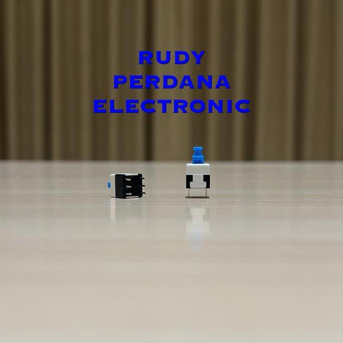 SWITCH PUSH BUTTON SAKLAR ON 6 PIN KOTAK MINI 8MM 8X8 MM PB-22E08 MOS27