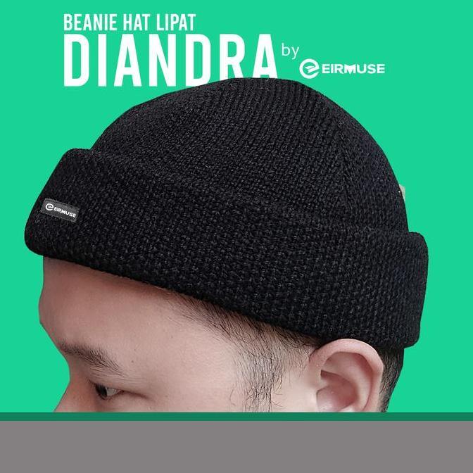Diandra Caps By Eirmuse Topi Kupluk Lipat Pria Beanie Hat Hijrah  Bisa Buat Gaya dan Peci Sholat Dew
