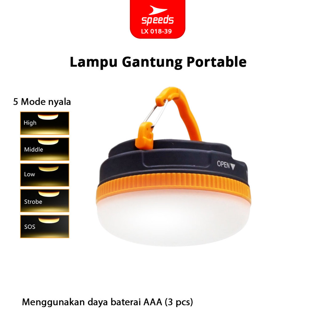 SPEEDS Lampu LED Gantung Tenda Camping Outdoor 018-39