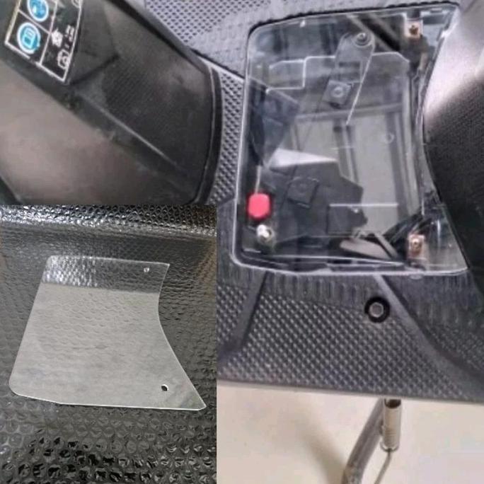 Cover Tutup Aki Bening Transparan Bahan Akrilik 3 Mili Motor Beat Deluxe Beat 2013 & Beat 2016 Baut 