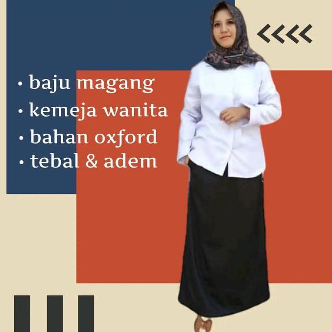Baju Magang,Kemeja putih wanita,Baju kemeja wanita,Baju kantor,Kemeja formal