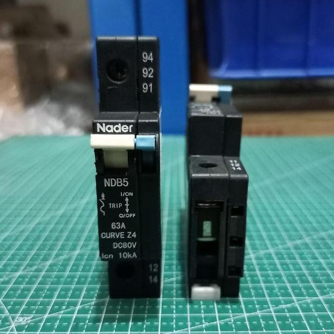 MCB + AUXILIARY SWITCH NADER NDB5 63A 1P NDB5Z463/1P1-R SIAP KIRIM