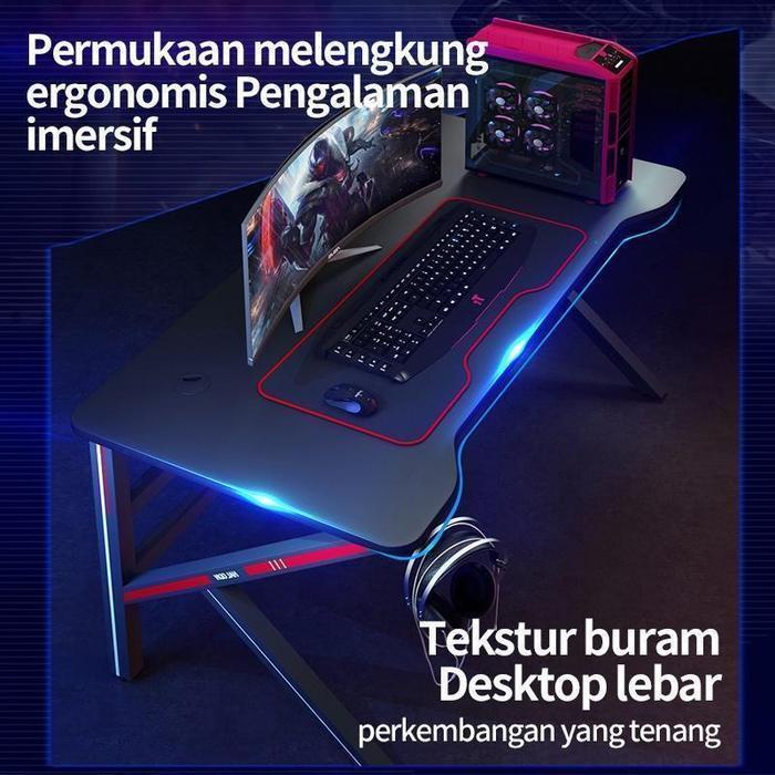 Fur1-Meja Gaming 80/100/120/140/160Cm Meja Komputer Meja Komputer Minimalis Meja Kantor Meja Belajar