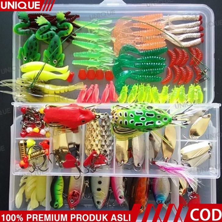 UNIQUE 75Pcs Soft Lure 1set Soft Bait Fishing Lure Umpan Pancing Gabus Umpan Lembut Soft Lure Castin