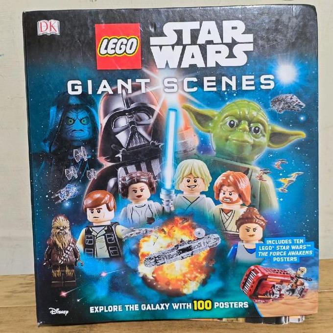 POSTER BOOK LEGO STAR WARS GIANT SCENE 100 POSTER ORIGINAL DK BUKU POSTER GAMBAR FG75