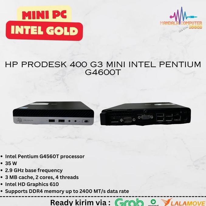 Mini PC Intel Gold HP ProDesk 400 G3 Mini Intel Pentium G4600T