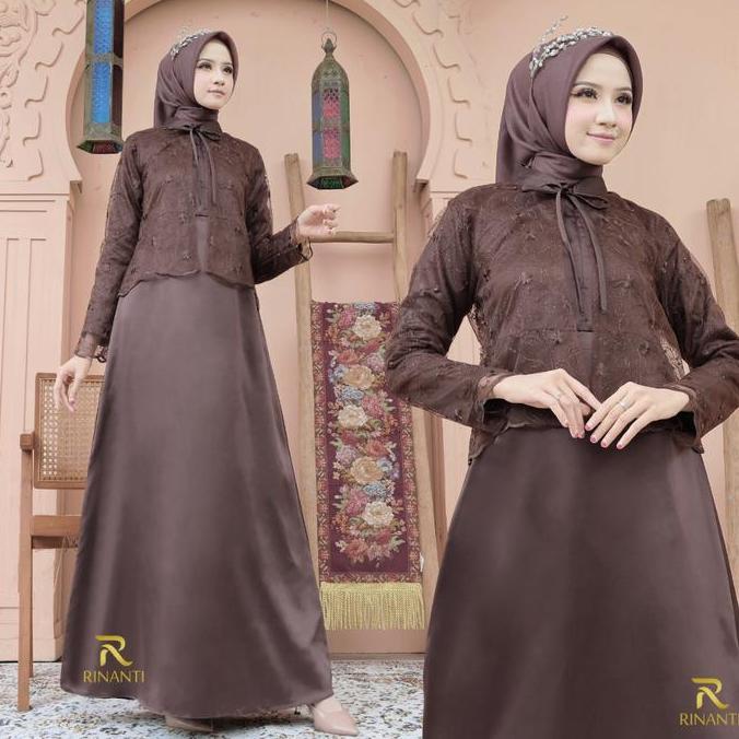 Viona Dress Kondangan Rompi Tile Brokat Mewah Lepas Pasang - Seragam Bridesmaid Wisuda Nikahan Mewah