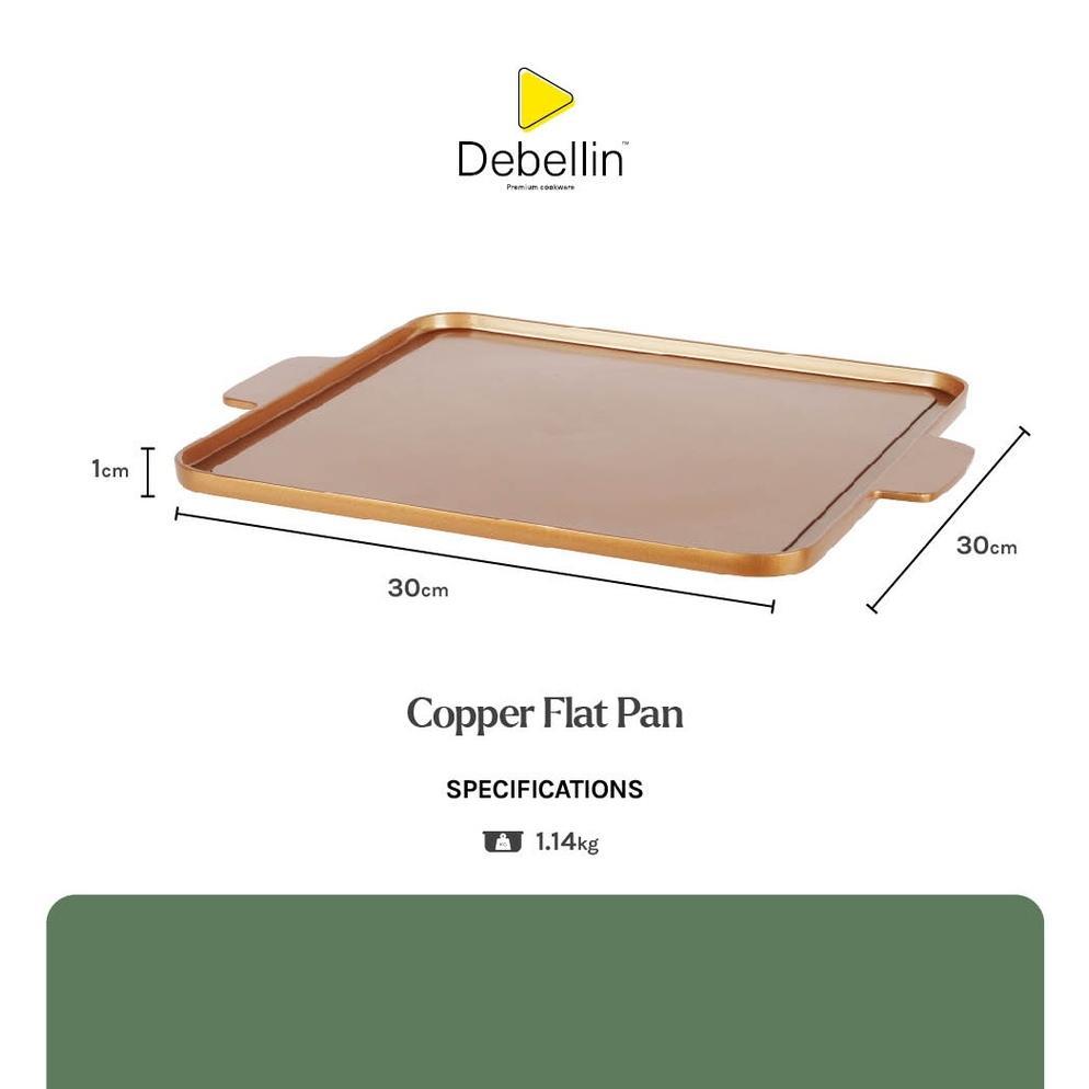 SANYACOLLECTS DEBELLIN COPPER GRILL FLAT SERIES ANTI LENGKET ATAU PEMANGGANG BBQ TERLARIS