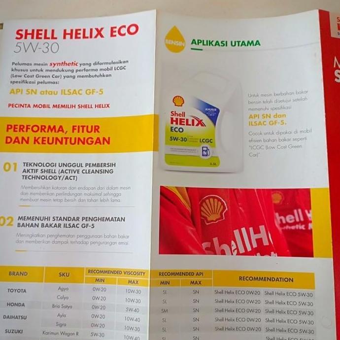 Olinoy- Paket Oli Shell Helix Eco 5W-30 + Filter Oli Datsun Go/ Go+ Panca