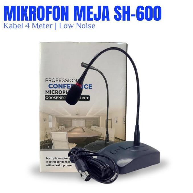 Ajuste- Microphone Meja Mic Podium Mic Mimbar Microphone Kabel Sh-600 Conference Microphone Low Nois