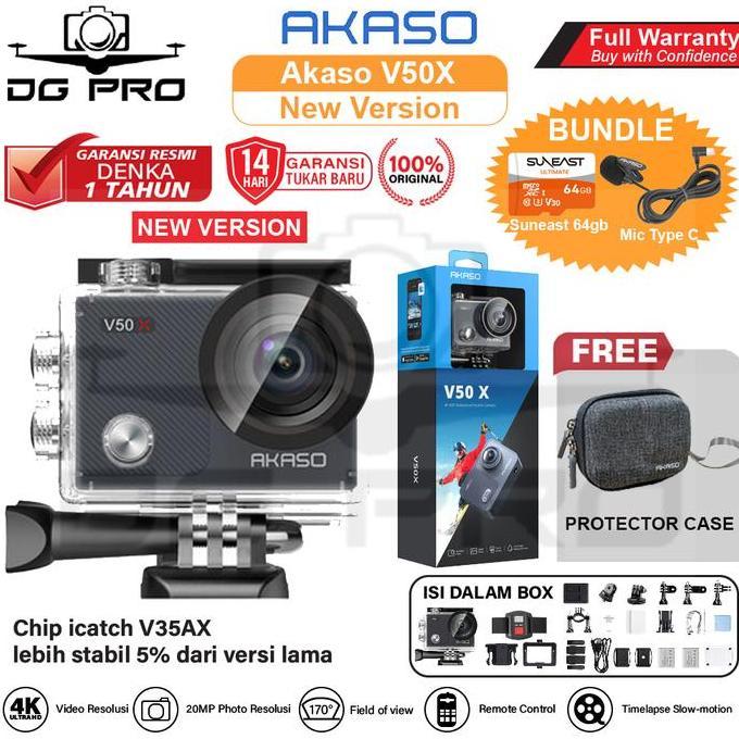 AKASO V50X ACTION CAMERA FULL HD 4K EIS WIRELESS CAM - V 50X