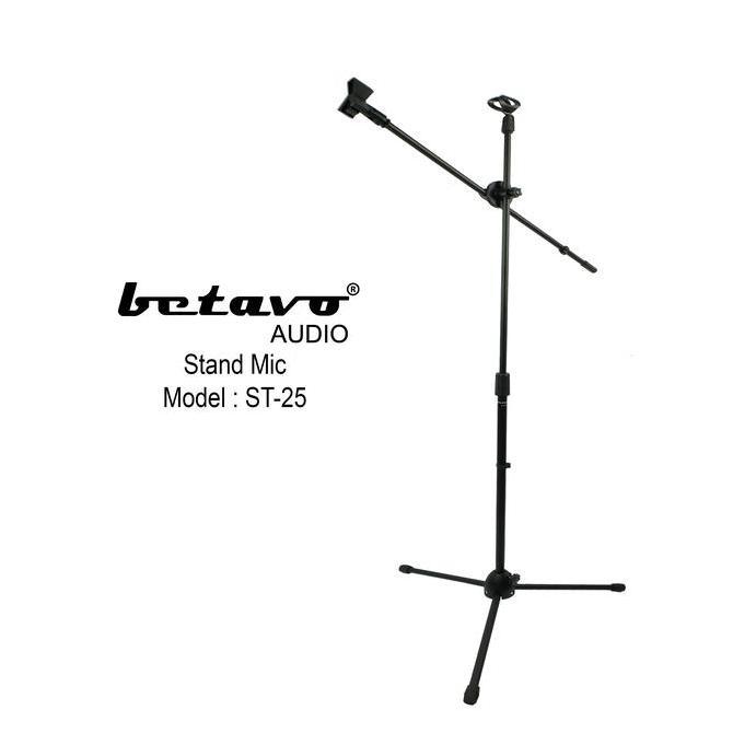 Ajuste- Professional Stand Mic Betavo Audio St-25 | Kaki Ta | Mic Holder & Holder Jepit Mic | Besi
