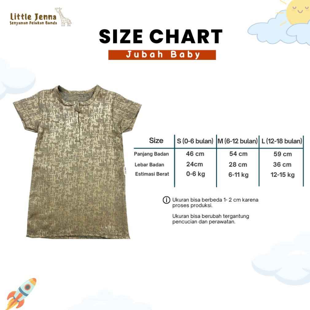 Hemat Little Jenna - Jubah Baju Lebaran Bayi Baru Lahir Laki-Laki Cowok Newborn 0-1 Tahun