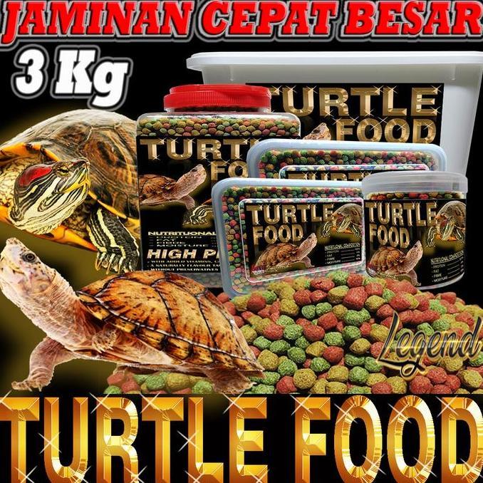 BEBAS ONGKIR - 3KG MAKANAN KURA KURA RES BRAZIL AMBON PELET TURTLE DAMER DAMPUT MONBI