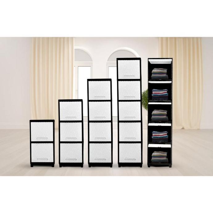 NEW LEMARI PLASTIK SLIDING SUSUN 2 3 4 5 KYOTO PINTU FURNITURE MODEL BUKA DORONG KE ATAS 34X40X62 34