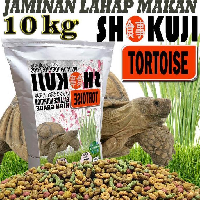 HARGA DISC - 10KG SHOKUJI PAKAN MAKANAN SULCATA TORTOISE FOOD PELET KARUNGAN SULKATA PARDALIS ALDABR
