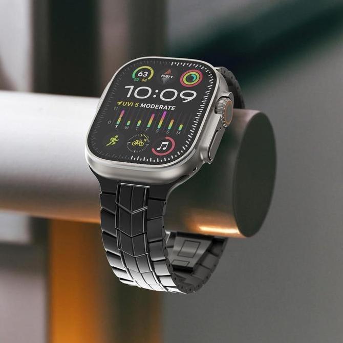 Strap apple watch series 10 ultra 2 luxury titanium butterfly tali iwatch ultra 49mm