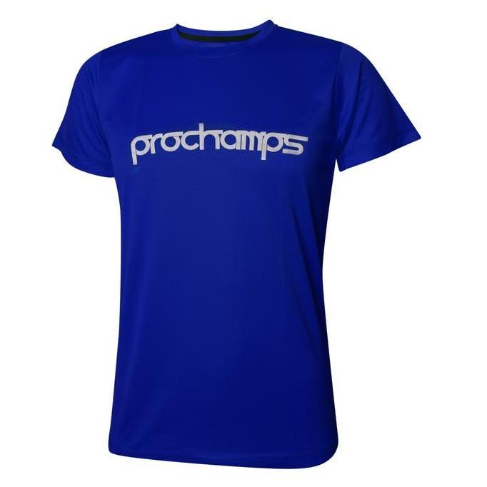 Kaos Jersey Badminton Prochamps Polos 125 Blue Silver