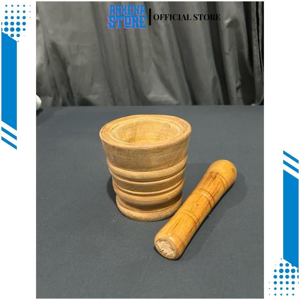 Lumpang Kayu /Lumpang Tumbuk Kayu 1set (lumpang +penumbuk) ZA Terbaru