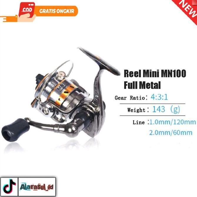 Lansungkirim- Reel Pancing Mini Mn100 Full Metal Alat