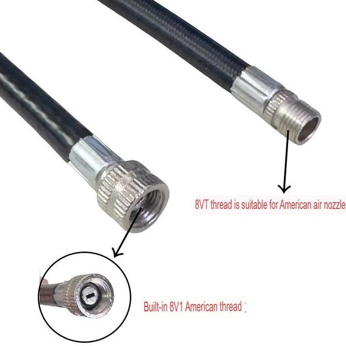 Selang Adapter Adaptor Pemanajang Extention Pompa Angin Sepeda Ban Mobil Motor Bola Pump Extension H