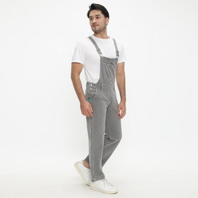 DISKON Teal.Go Straight Jumpsuit Overall Kodok Jeans Panjang Wearpack Pria DISKON