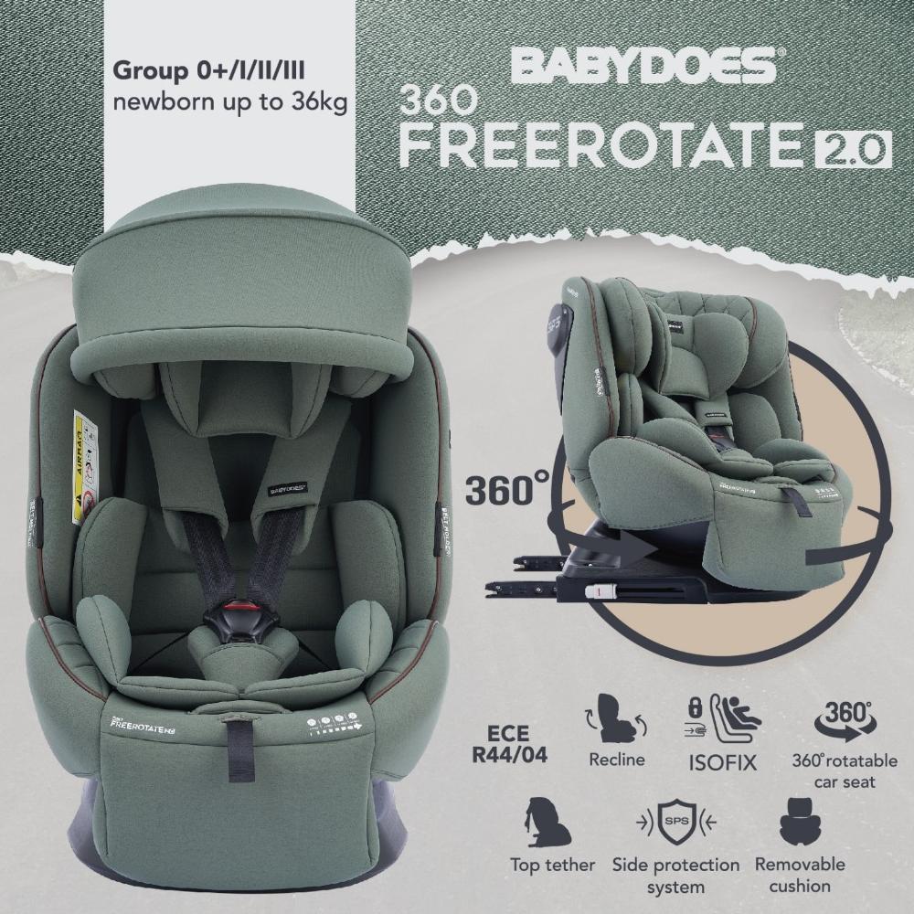 Carseat Babydoes FULL Rotate 360 / Carseat Free Rotate / Transporter 360