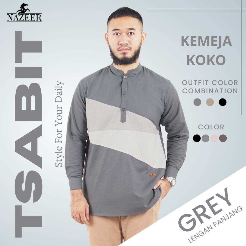 Terbaru Baju Kemeja Koko Tsabit Baju Koko Kemeja Priatsabit Merk Nazeer