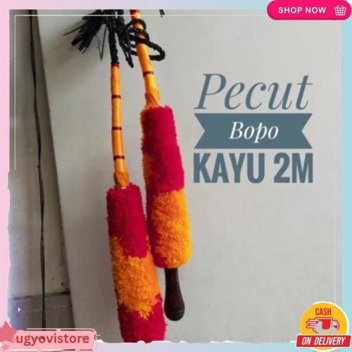 4.4 Pecut Bopo 2 Meter Jumbo / Mainan Anak Pentas Jaranan Jaran Kepang Kuda Lumping / Cambuk Baronga