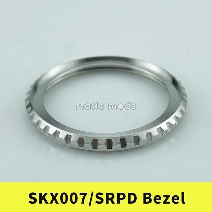 SKX007 SKX009 Seiko Mod LX Bezel Silver/Black