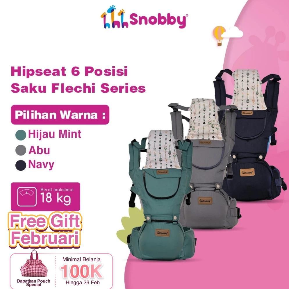 Snobby Gendongan Bayi Hipseat 6 Posisi + saku sirkulasi Flechi
