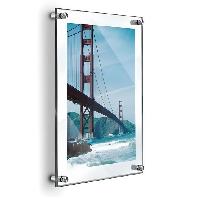AKRILIK FRAME BROSUR PUTIH (UKURAN A0) (KETEBALAN CEK DESKRIPSI)