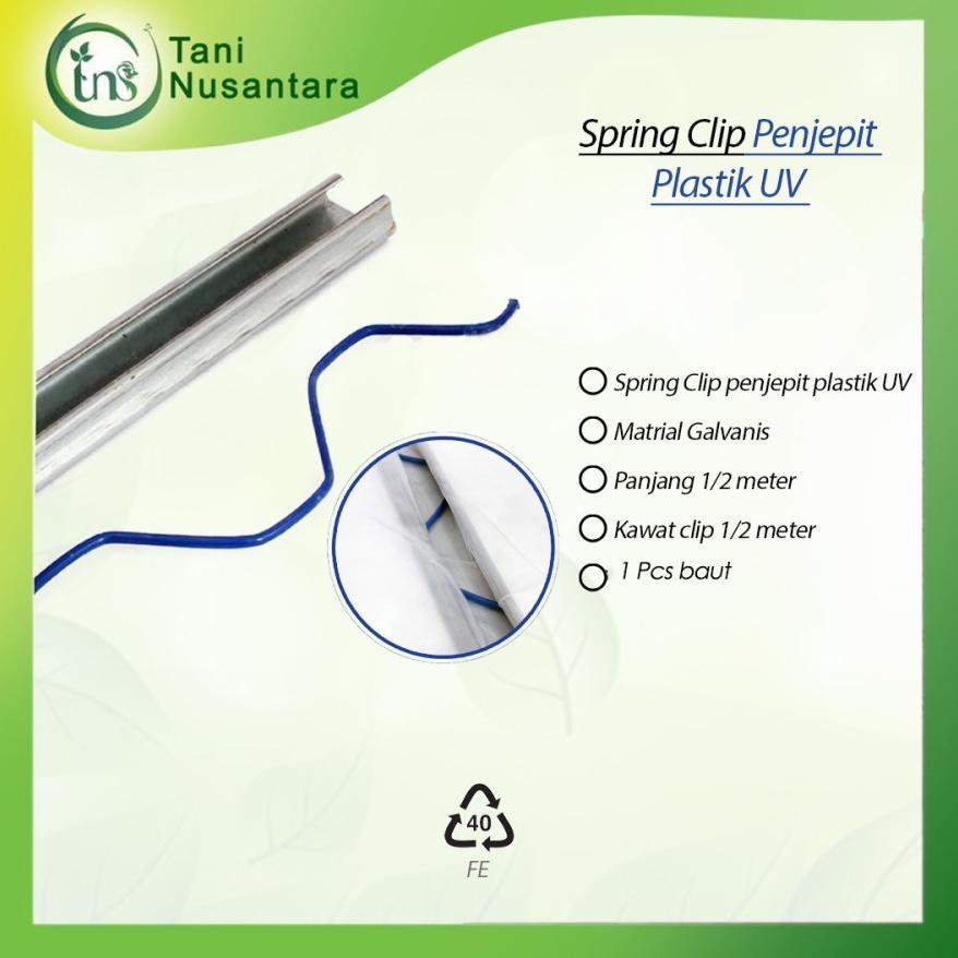 Penjepit Plastik UV Spring Clip Bahan Galvanis 05 Meter