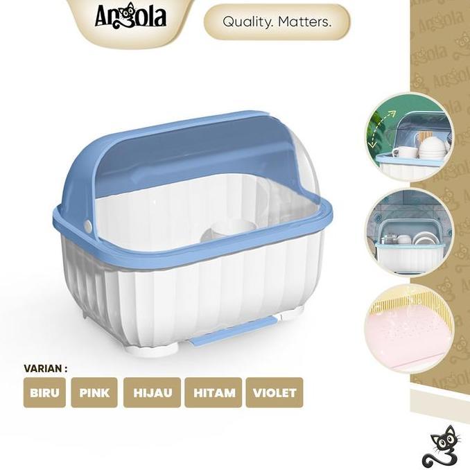 TP Angola Rak Piring Plastik C29 Rak Pengering Piring/Mangkok/Sendok Rak Dapur