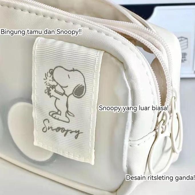 Muji Snoopy Cute Large Capacity Pencil Case/Pensil Pouch/Make Up Tas/Kotak Pensil SS