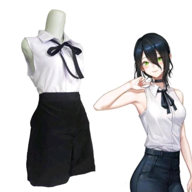 Anime Cainsaw Man Cosplay Wakima Cosplay Jepang Wanita Top