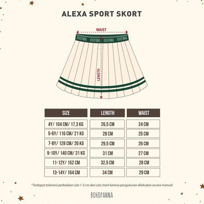 BOHOPANNA - ALEXA SPORT SKORT - CELANA ANAK PEREMPUAN - CELANA ROK OLAHRAGA ANAK PEREMPUAN