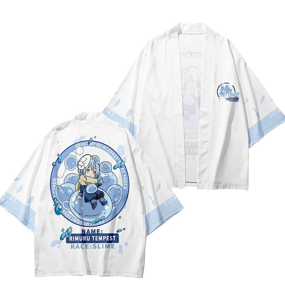 Anime Yukata Haori Tensei Shitara Slime Datta Ken Rimuru Tempest Theme Cosplay Kimono Cardigan Summe