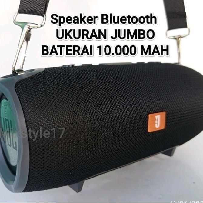 JIWAMADA611 - SPEAKER BLUETOOTH JUMBO J EXTREM MEGA BASS 10.000MAH ( BASS MANTUL ) SUPORT MEMORI FLA