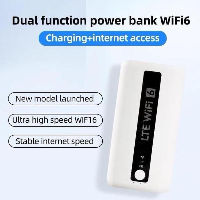 Modem 4G Lte Wifi Portable Dengan Dua Fungsi Modem Wifi + Powerbank 8000 Mah Untuk Koneksi Internet 