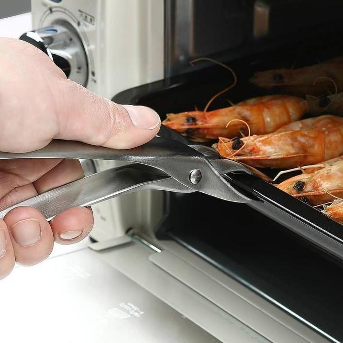 XP87 Huohou Penjepit Panci Anti Panas Stainless Steel Penjepit Piring BS