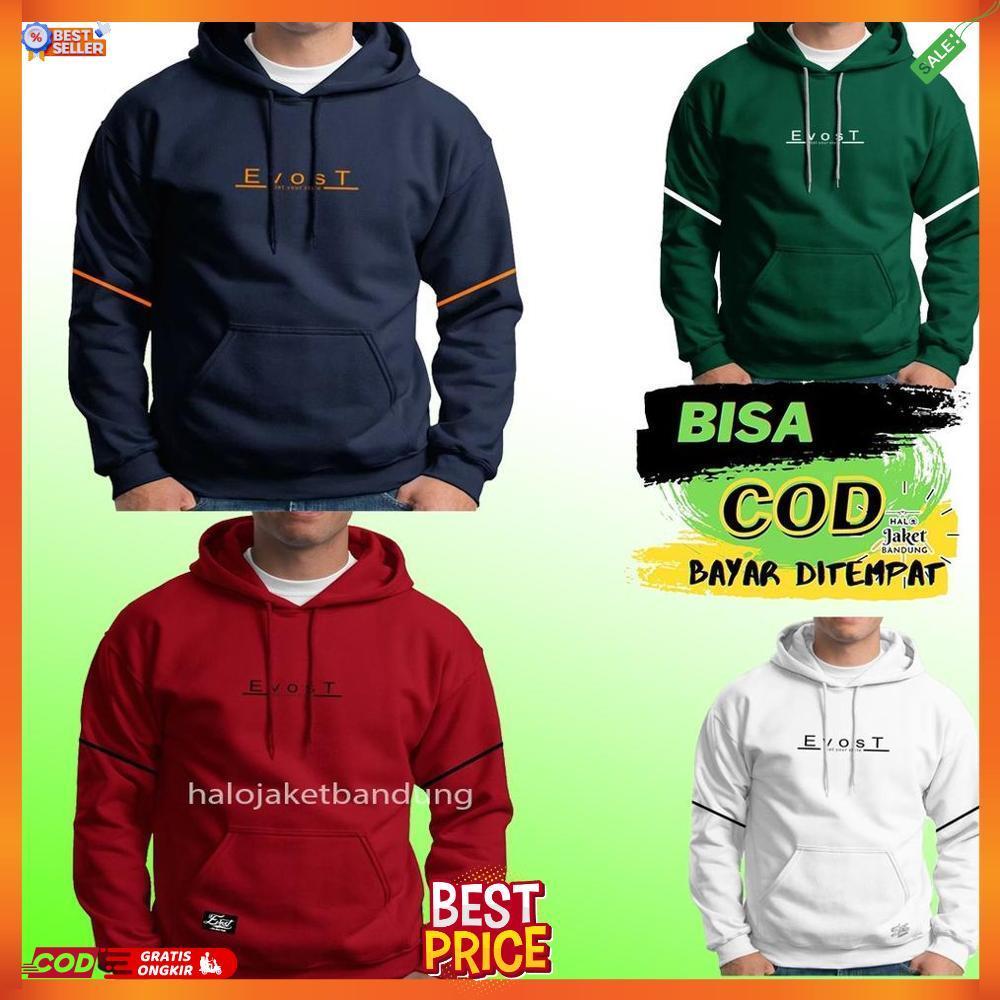 Jaket Sweater Hoodie Pria Distro Evost Original Big Size Jumbo M - Xxl [J3]