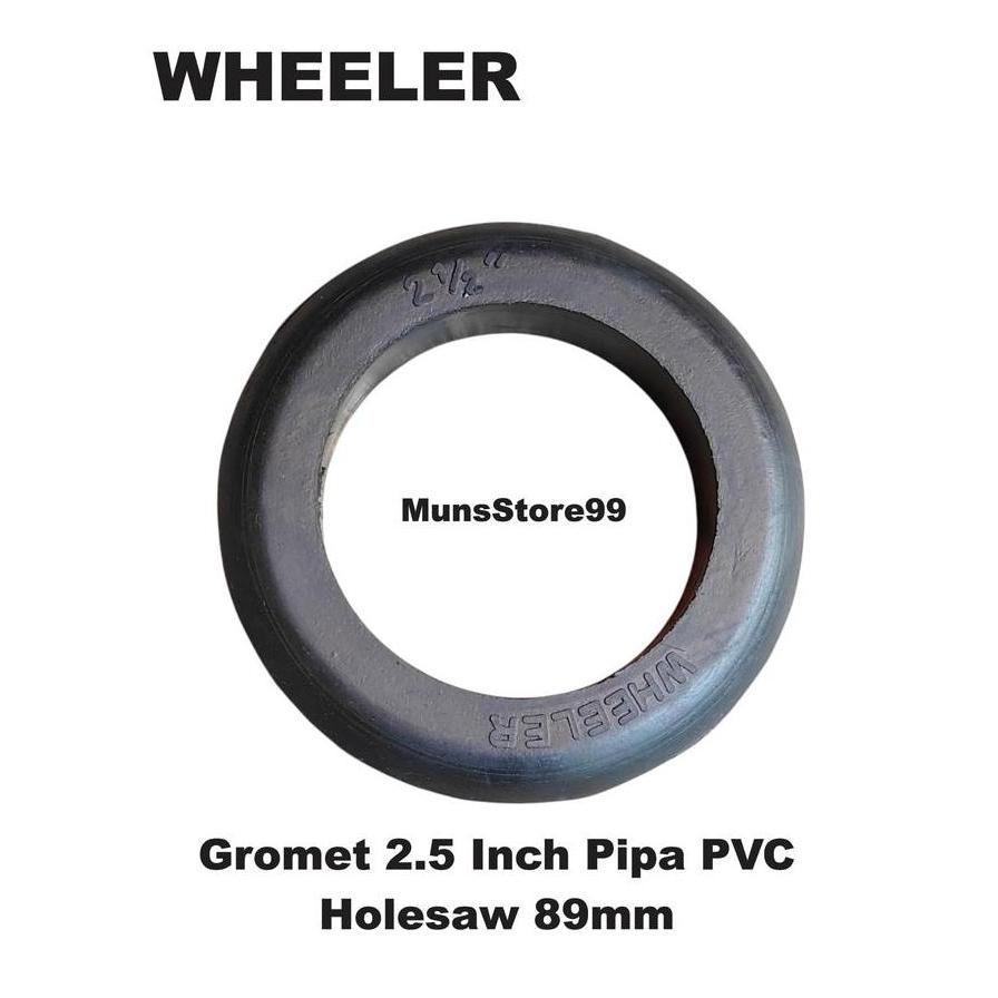 Place- Gromet Karet Rubber Grommet 2.5 - 3 Inch Pipa Pvc Sistem Hidroponik Filter Air