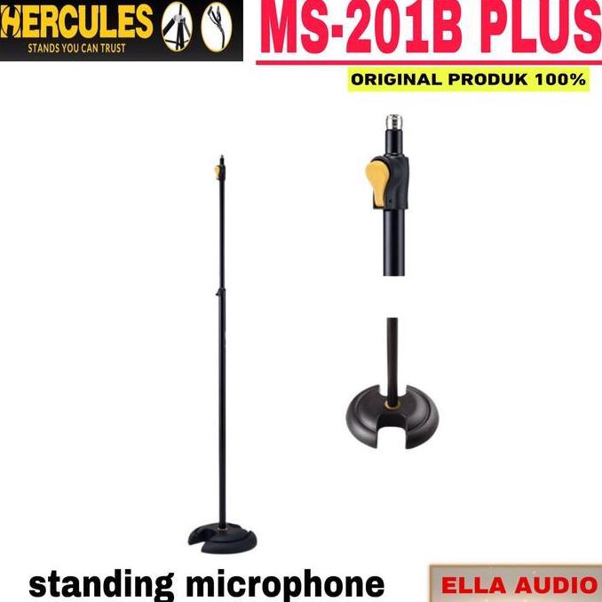 Sale Hercules Ms201B Plus Stand Microphone Round Base Straight