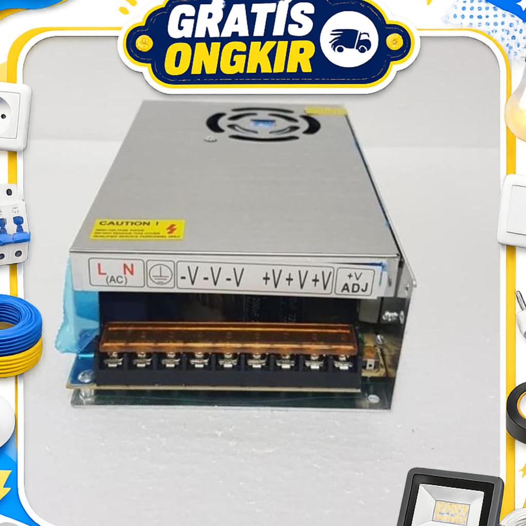 Power Supply 12V 40A Jaring Adaptor Switching 12Volt 40 Ampere Jaring