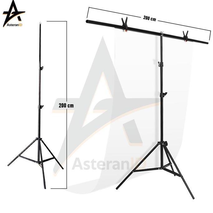 Stand Background Foto Studio Tinggi 2Meter x Lebar 2Meter Perlengkapan Foto Studio Tripod Background