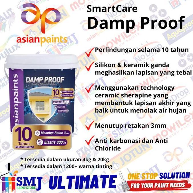CAT ANTI BOCOR ASIAN PAINTS SMART CARE DAMP PROOF TINTING 20 KG