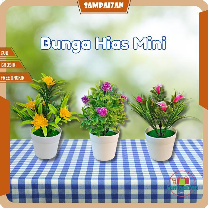diskon bunga hias plastik mini dekorasi rumah bunga hiasan meja kecil artificial flowers palsu kecil