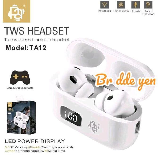 HEADSET For BLUETOOTH PAPADA TA12 . HENSET  WIRELESS  EARPHONE HANDSFREE